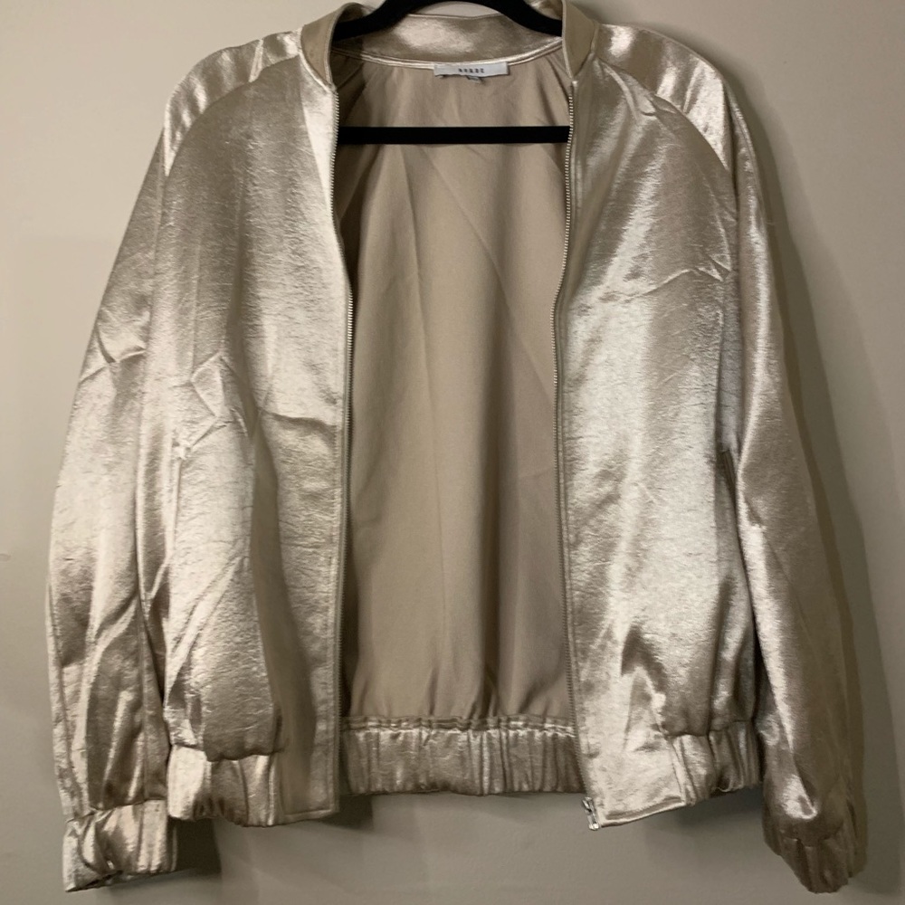 Golden bomber jacket
